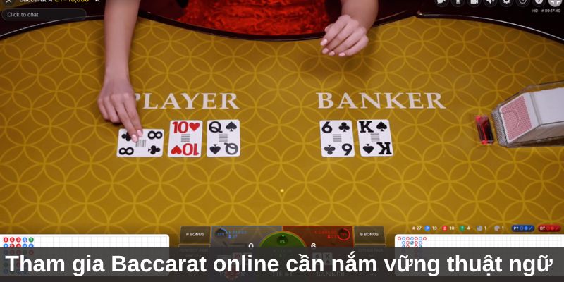 Tham gia Baccarat online cần nắm vững các thuật ngữ quan trọng