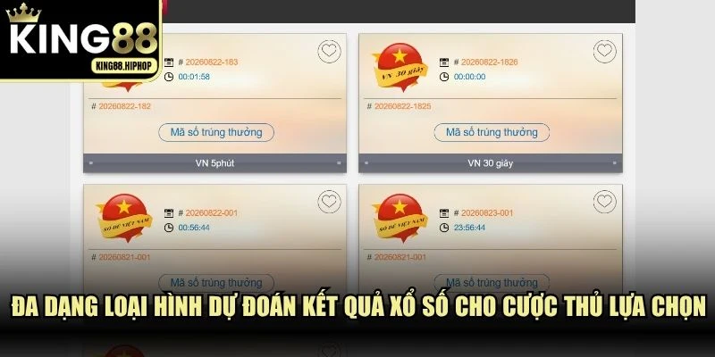 Đa dạng loại hình dự đoán kết quả xổ số cho cược thủ lựa chọn